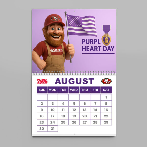 Premium NFL X SF  2026 Wall Calendar NDT NHM