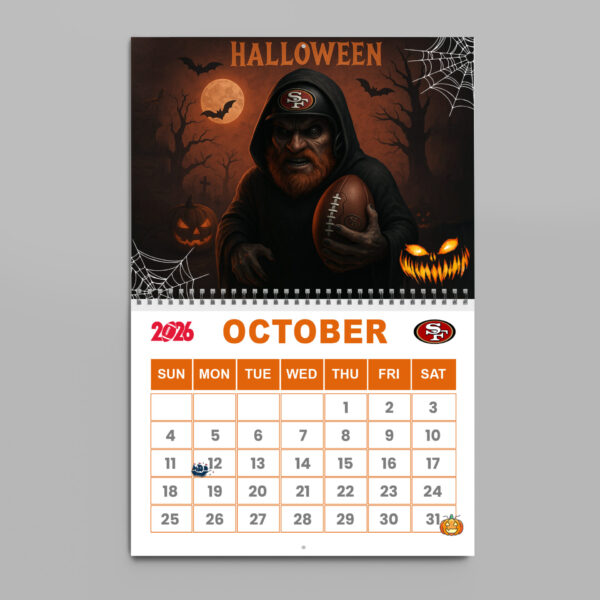 Premium NFL X SF  2026 Wall Calendar NDT NHM