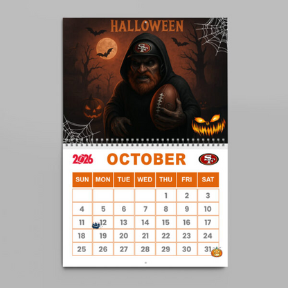 Premium NFL X SF  2026 Wall Calendar NDT NHM