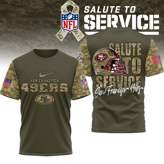 Premium NFL x SF Salute To Service T-shirt NDT TDT