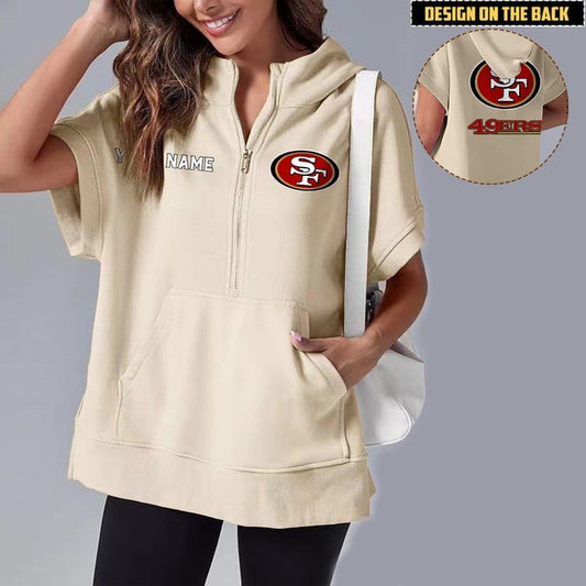 PREMIUM NFL X SF Short Sleeve Hooded Sweatshirt NDT LVH