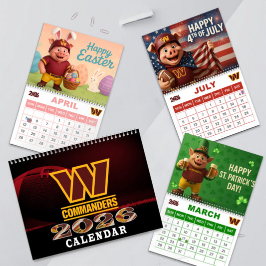 Premium NFL X WAS   2026 Wall Calendar NDT NHM