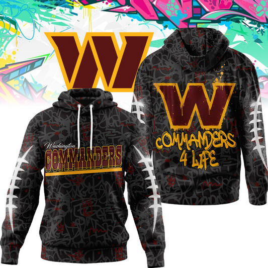 Premium NFL X WAS  Special Graffiti My Team 4 Life Hoodie NDT TDT