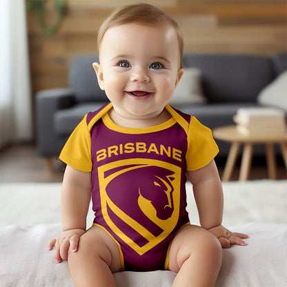 PREMIUM NRL X BB New Baby Romper Custom Name For Kids NDT LVH