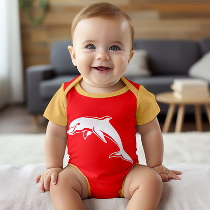 PREMIUM NRL X DOL New Baby Romper Custom Name For Kids NDT LVH