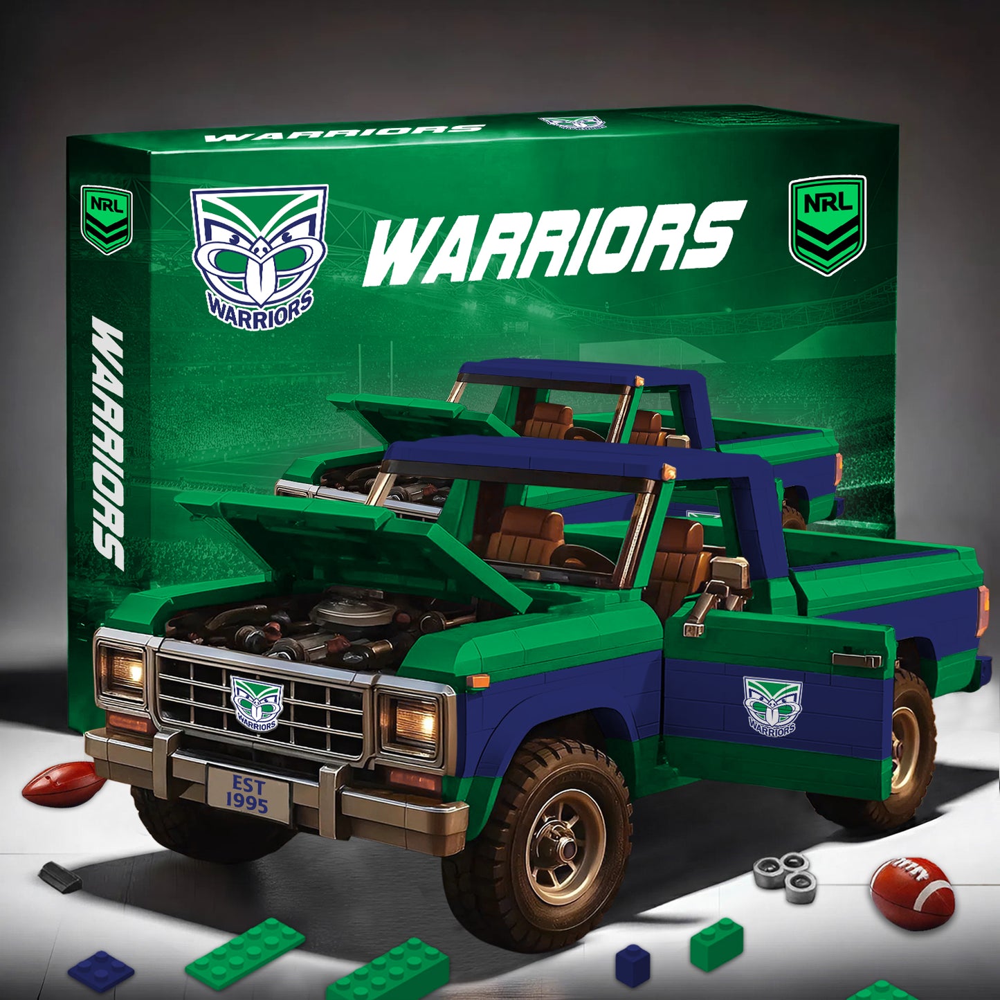 PREMIUM NRL X WAR 3D Building Blocks Truck Ford Car Model Set NDT NHM