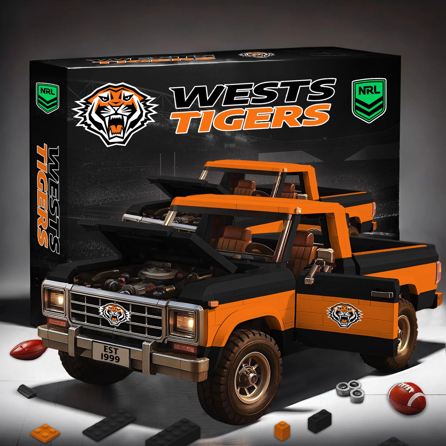 PREMIUM NRL X WT 3D Building Blocks Truck Ford Car Model Set NDT NHM