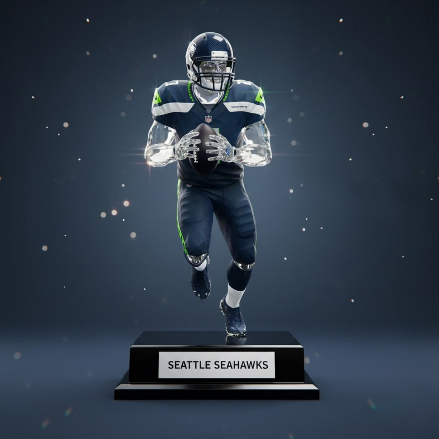 Premium SEA x NFL Crystal Style Desktop Ornament DatND DVT