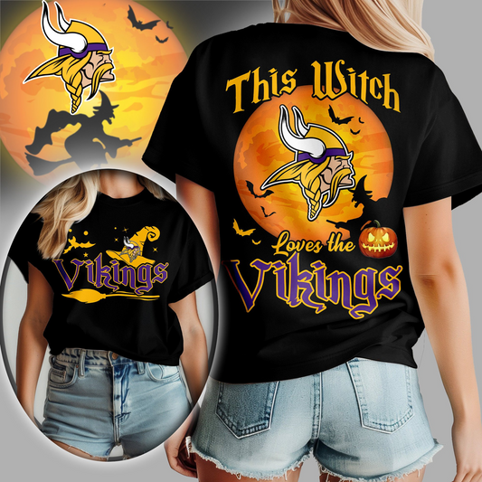 PREMIUM VIKINGS X HALLOWEEN T SHIRT NDT TDT