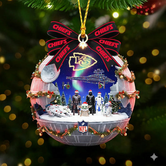 PREMIUM X KC NFL GIFT CHRISTMAS ORNAMENT NDT NHM