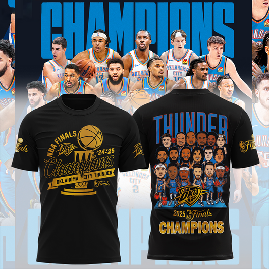 OKC 2025 NBA Finals Champions Shirt V2 DatND DVT black