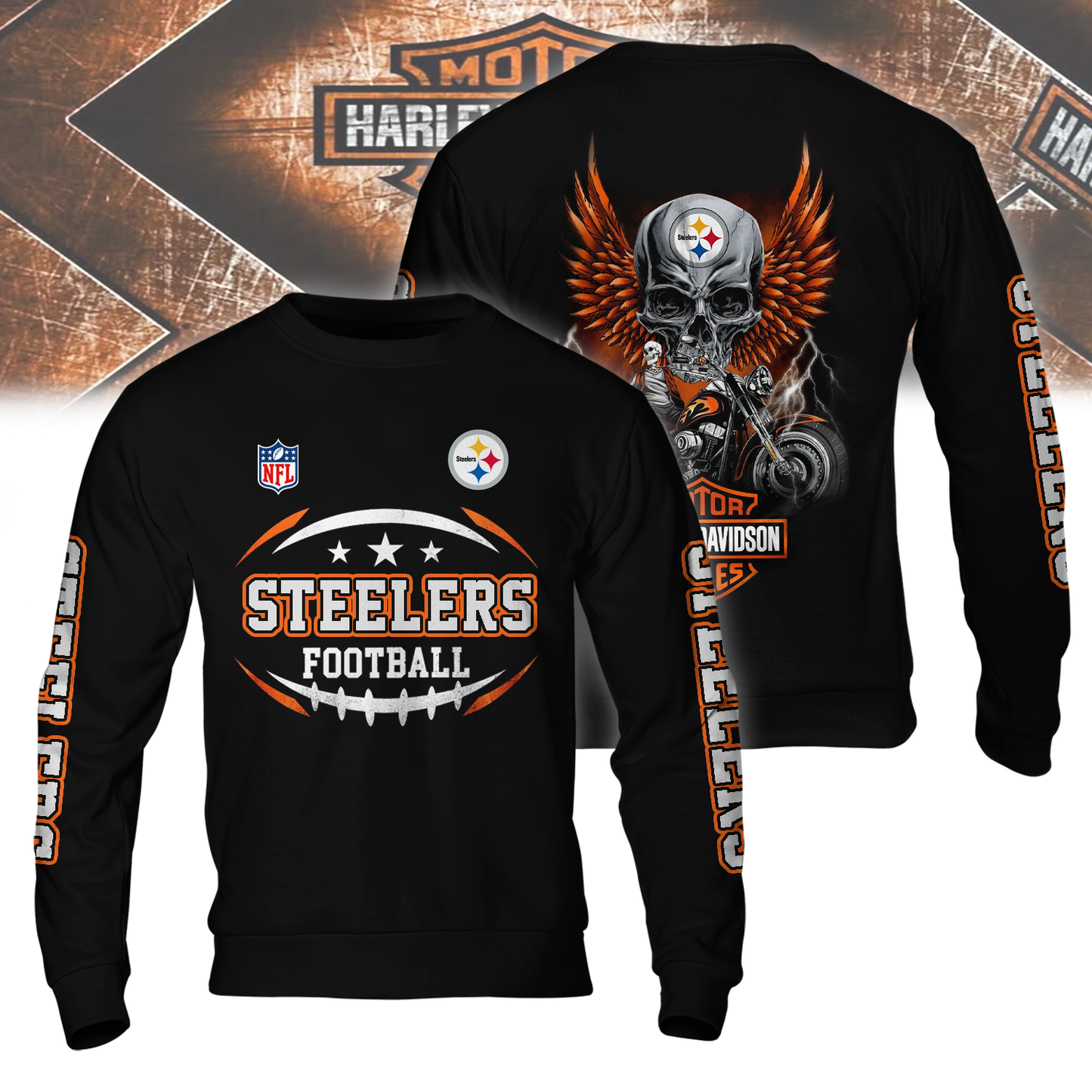 PS Premium NFL Motorcycle 3D Shirt DDT CTND
