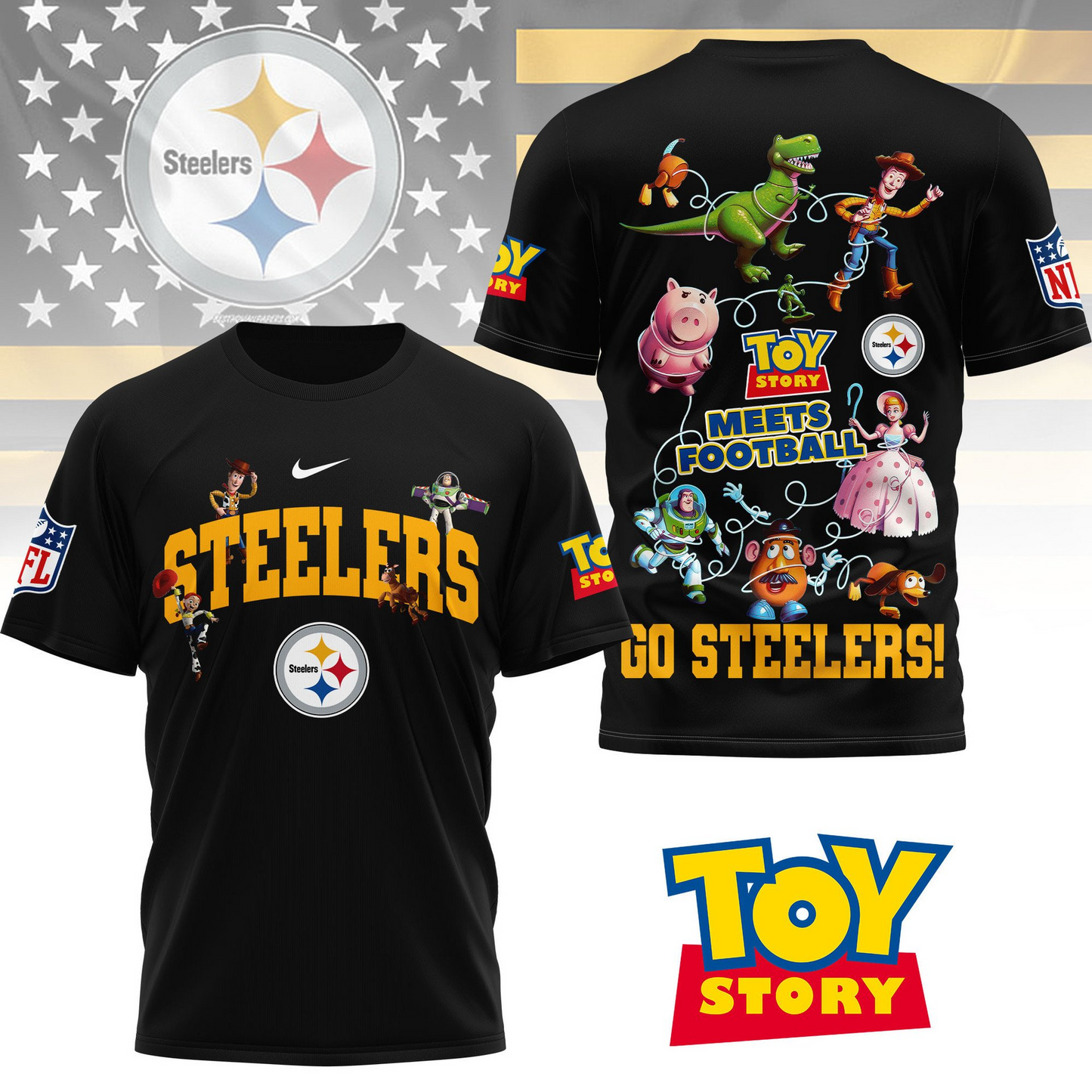 PS Premium NFL Toy Story Fan 3D Shirt DDT CTND