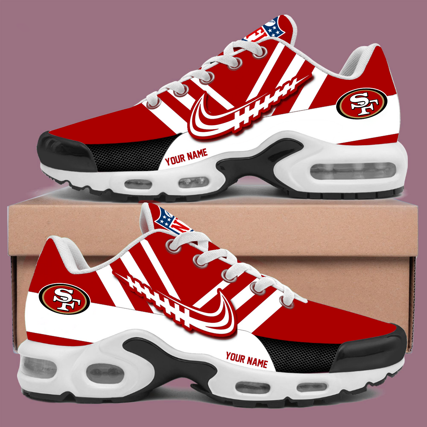 SF x NFL Personalized Air Max Plus Sneakers DATND TANTD
