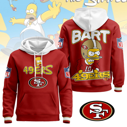 SF49 Premium NFL Bart Simpson Hoodie DDT NTL