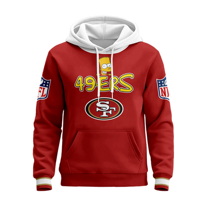 SF49 Premium NFL Bart Simpson Hoodie DDT NTL