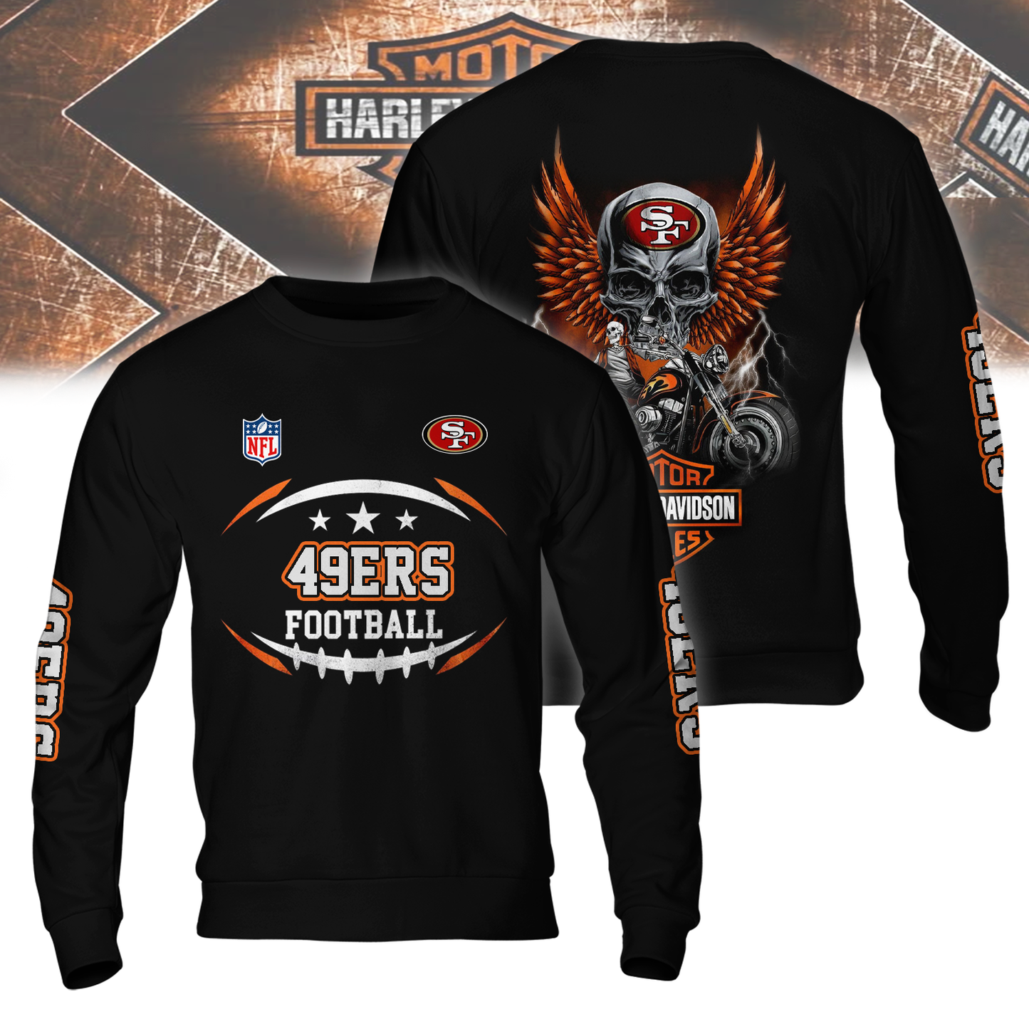 SF49 Premium NFL Motorcycle 3D Shirt DDT CTND