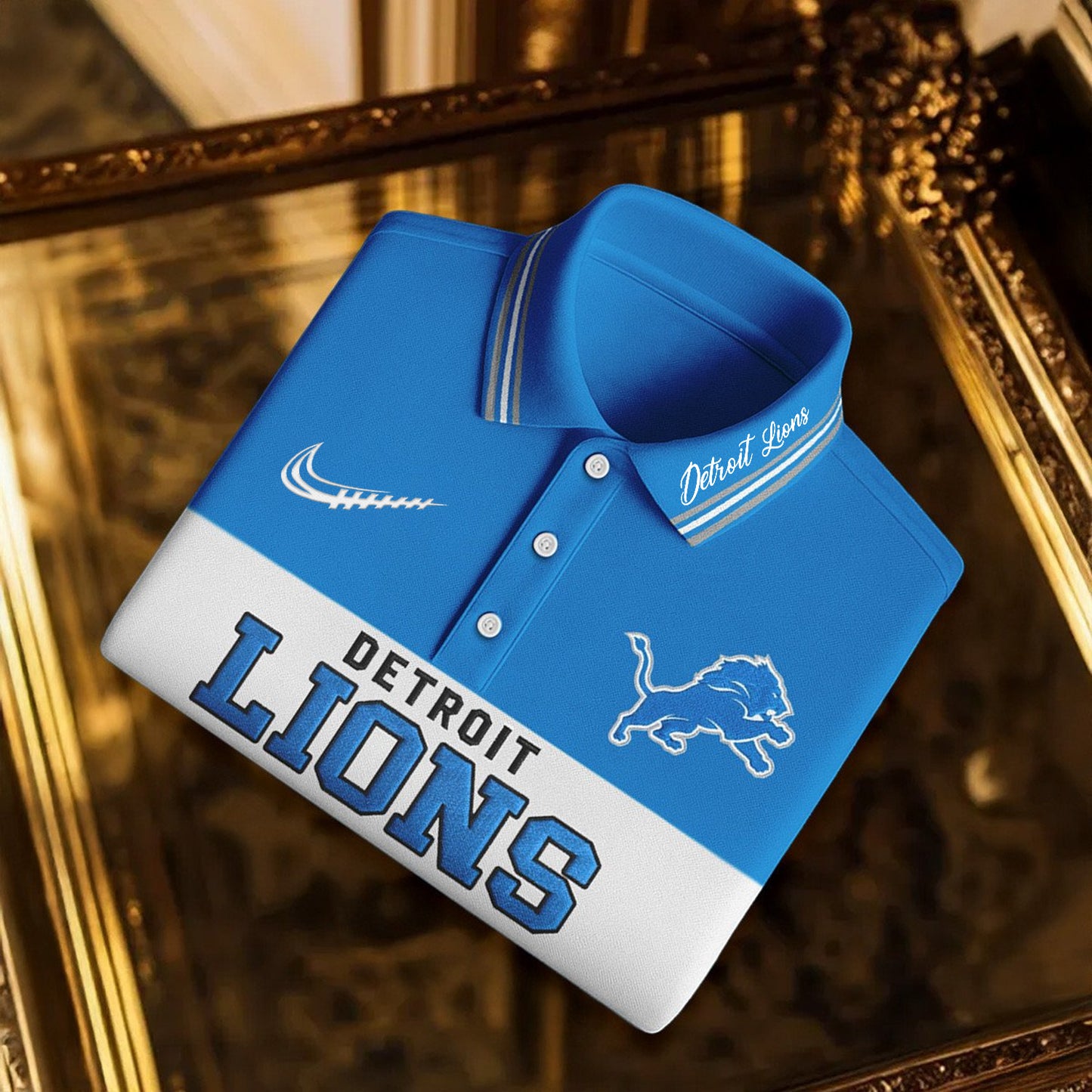 SIGNATURE NFL X DET BUSINEES CLASSIC LONG POLO SHIRT NDT NHM