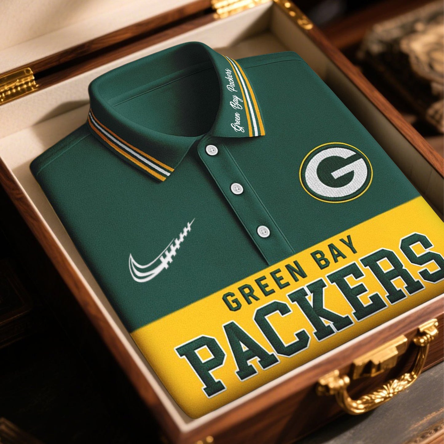 SIGNATURE NFL X GB BUSINEES CLASSIC LONG POLO SHIRT NDT NHM