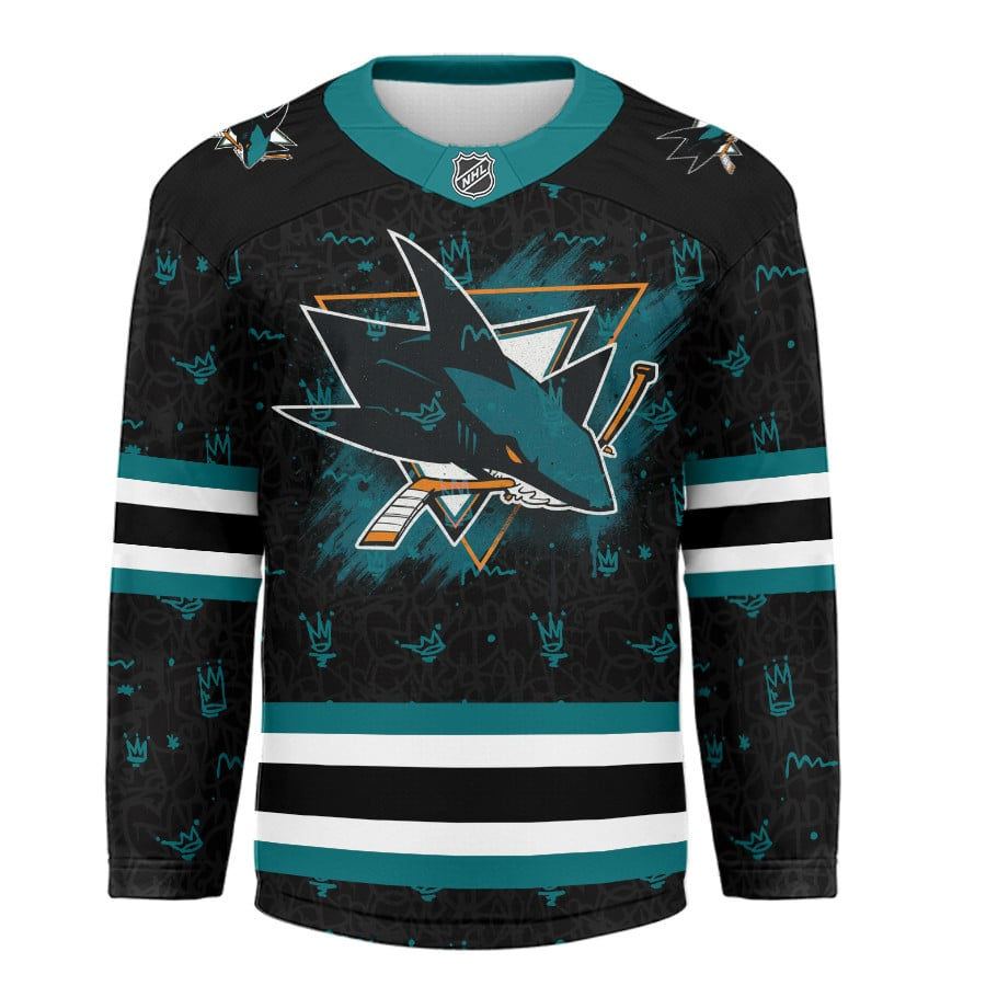 SJS Premium NHL Graffiti My Team 4 Life Hockey Jersey DDT NTL