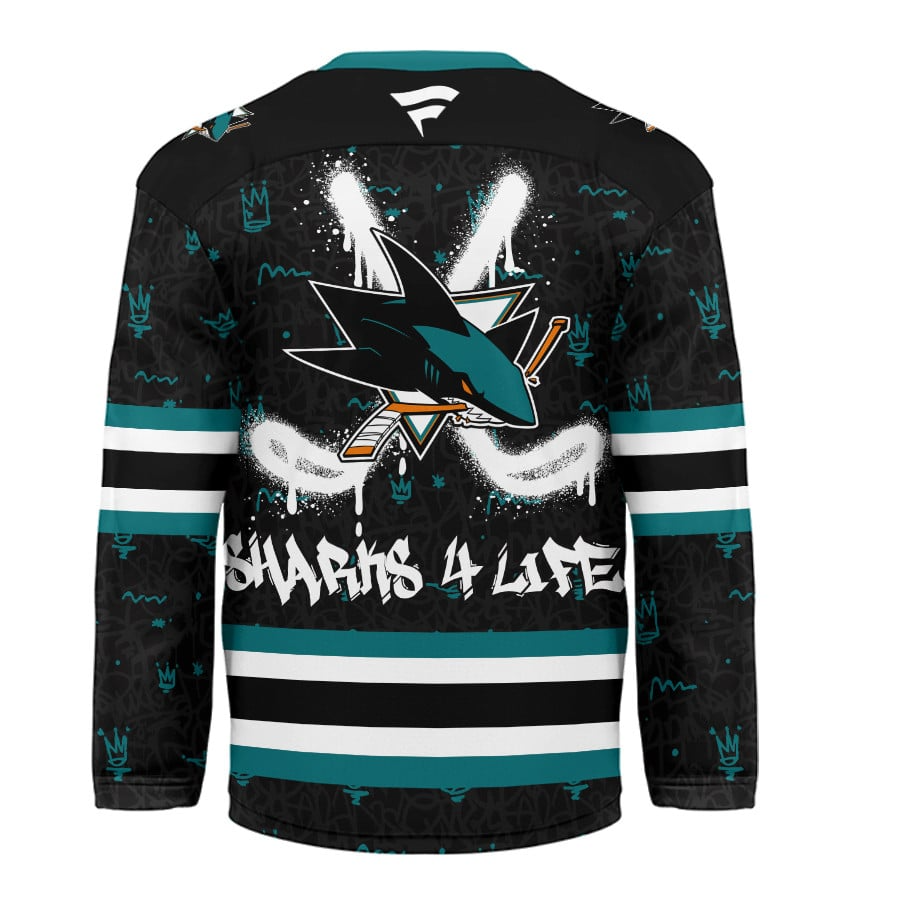 SJS Premium NHL Graffiti My Team 4 Life Hockey Jersey DDT NTL