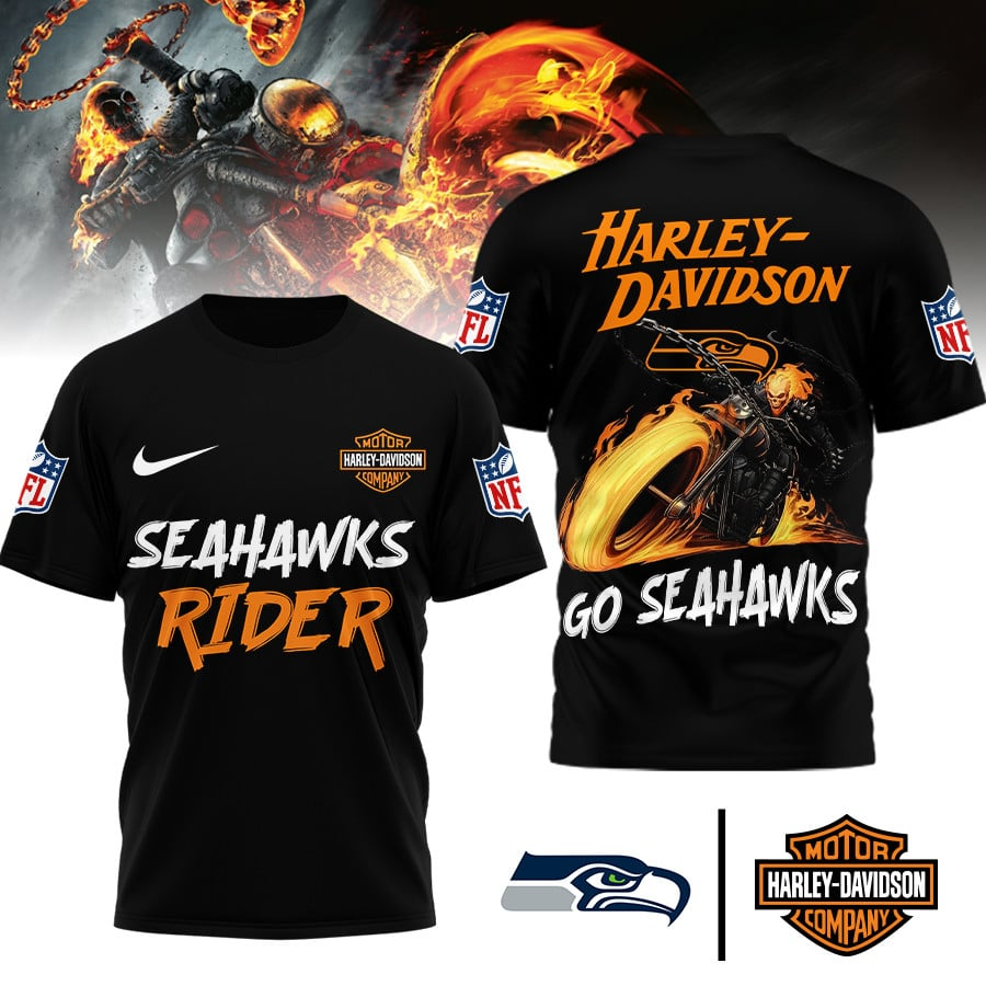 SS Premium NFL Ghost Rider Motorcycle 3D Shirt DDT CTND