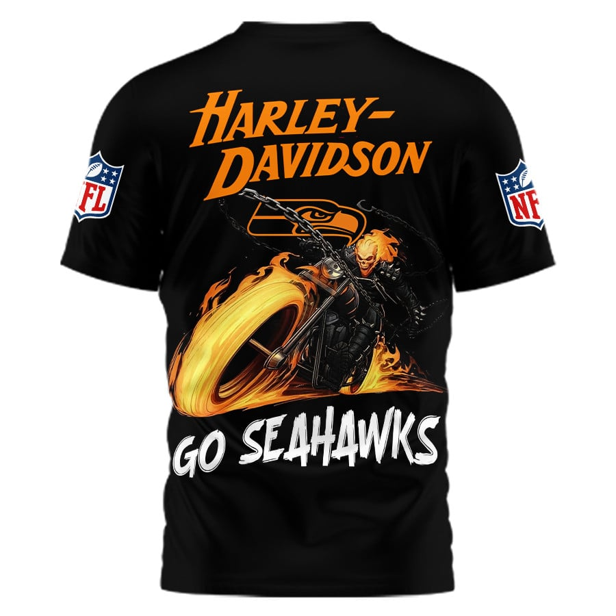 SS Premium NFL Ghost Rider Motorcycle 3D Shirt DDT CTND