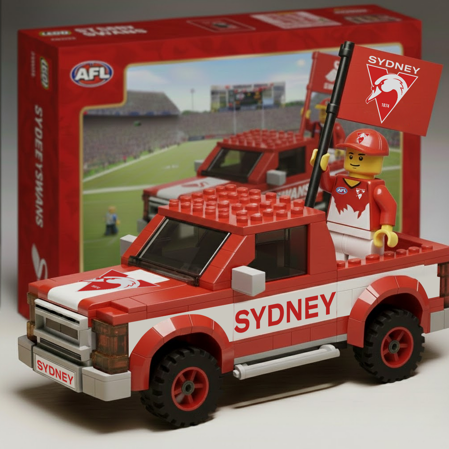 SYD x AFL Building Blocks Truck Toy Set DatND DVT