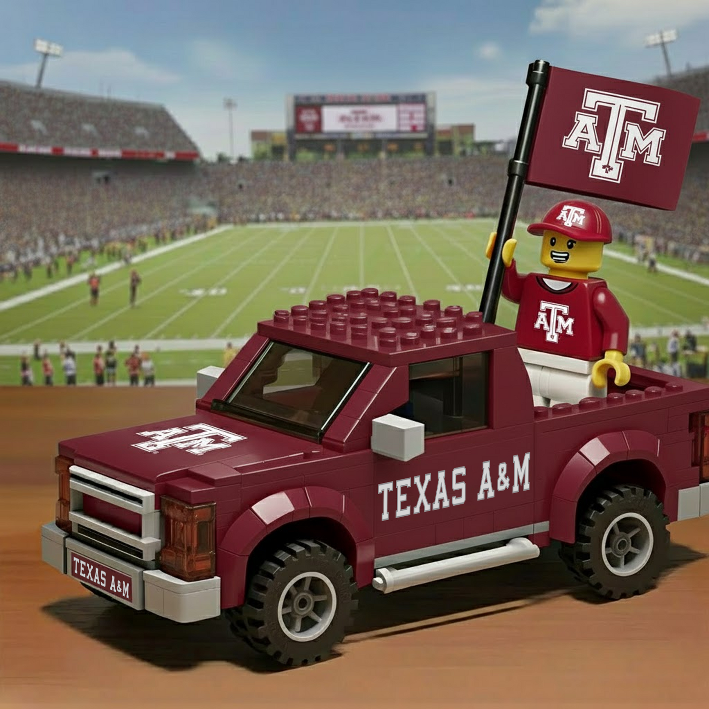 TAMU x NCAA Building Blocks Truck Toy Set DatND DVT