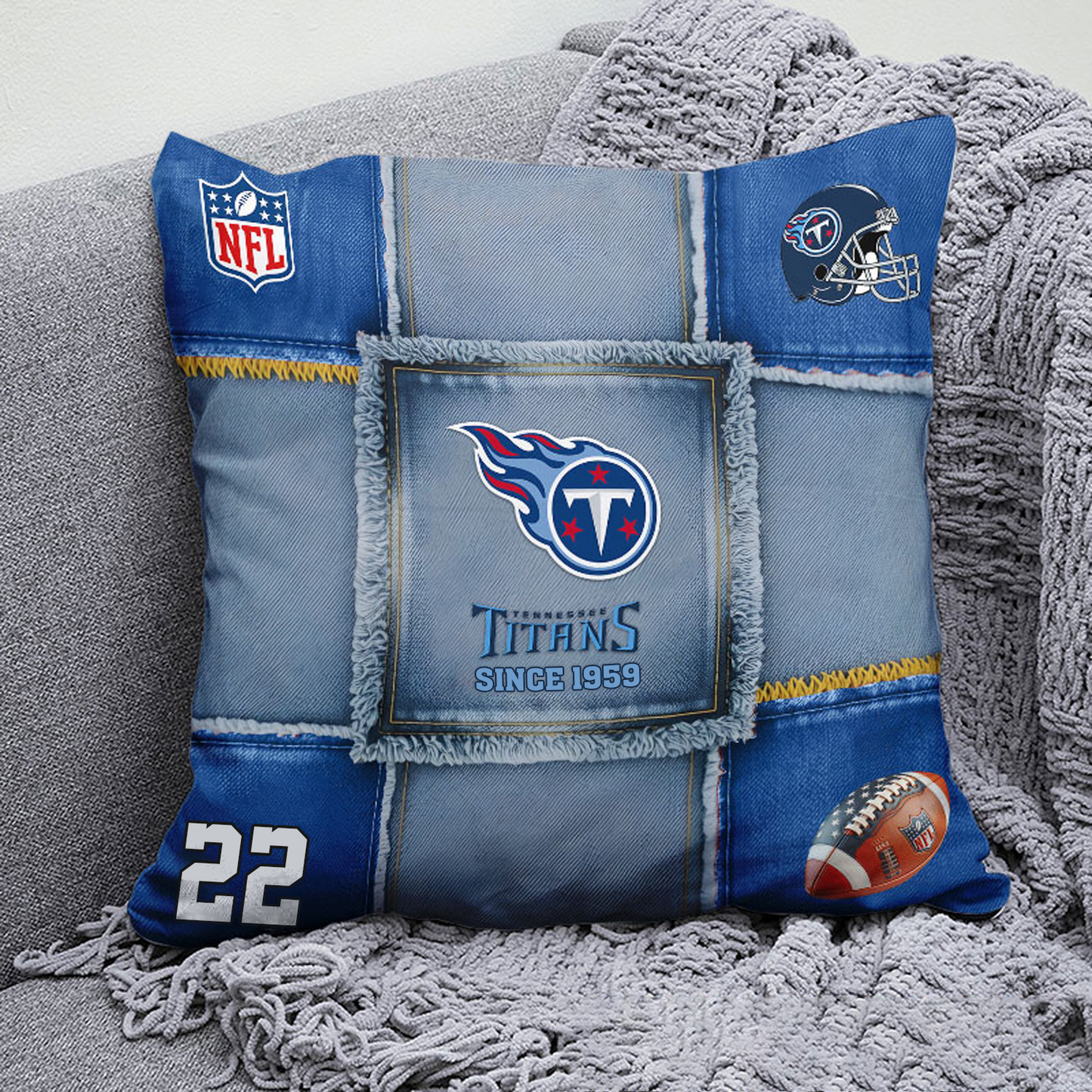 TEN x NFL  Football Pillow Special Style DATND TANTD