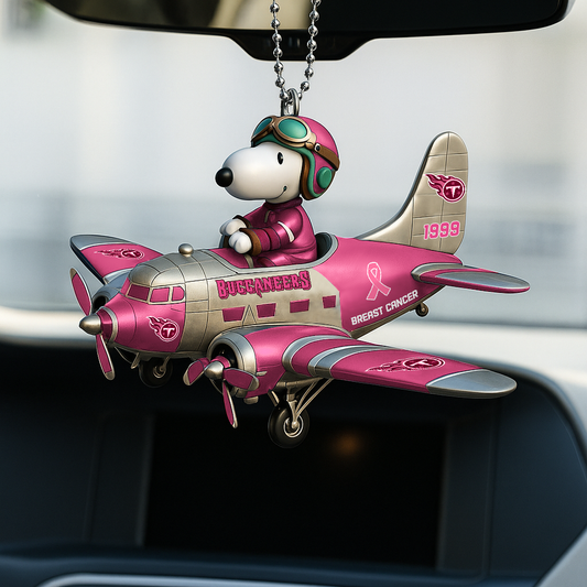 TT Premium NFL x SNP Breast Cancer Car Hanging Ornament DDT NTL