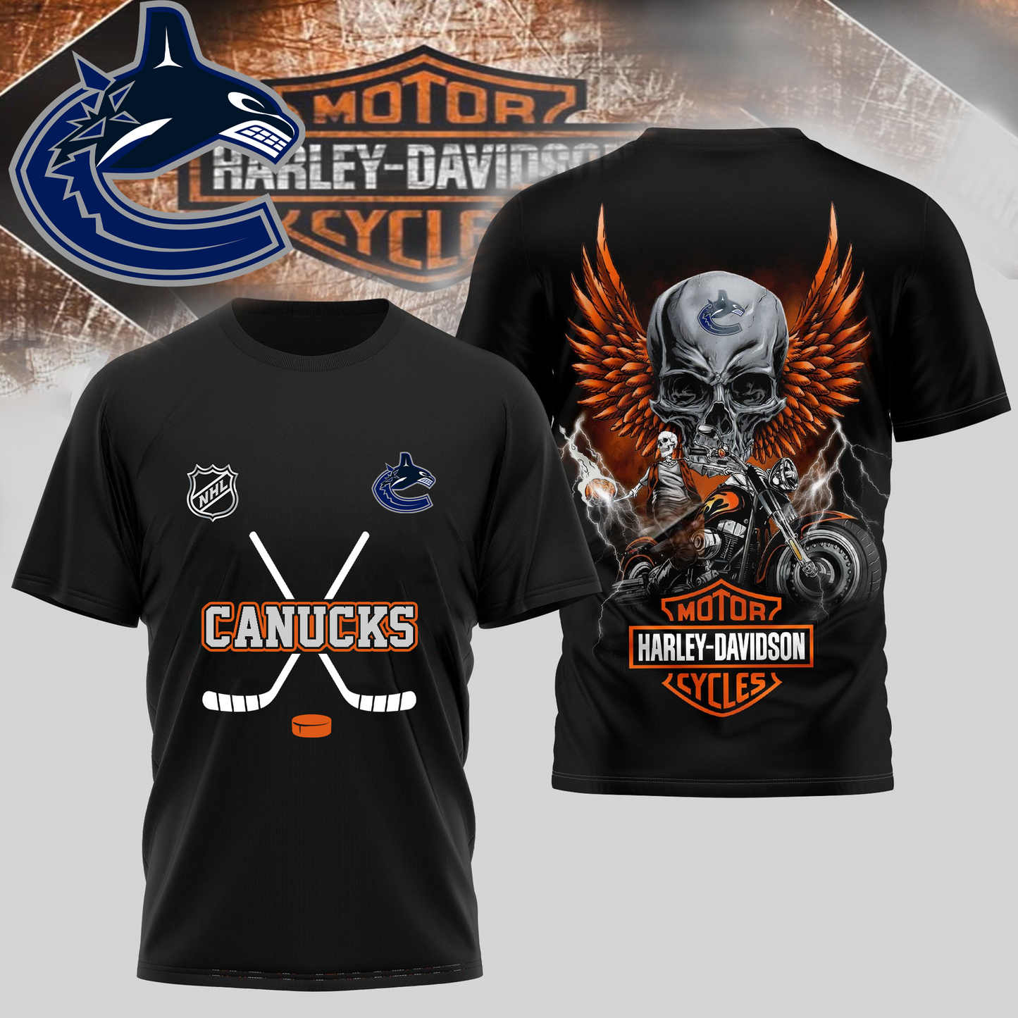 VC Premium NHL Motorcycle 3D Shirt DDT CTND