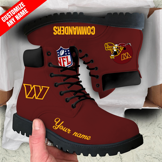 WAS x NFL Custom Leather Boots DATND TANTD