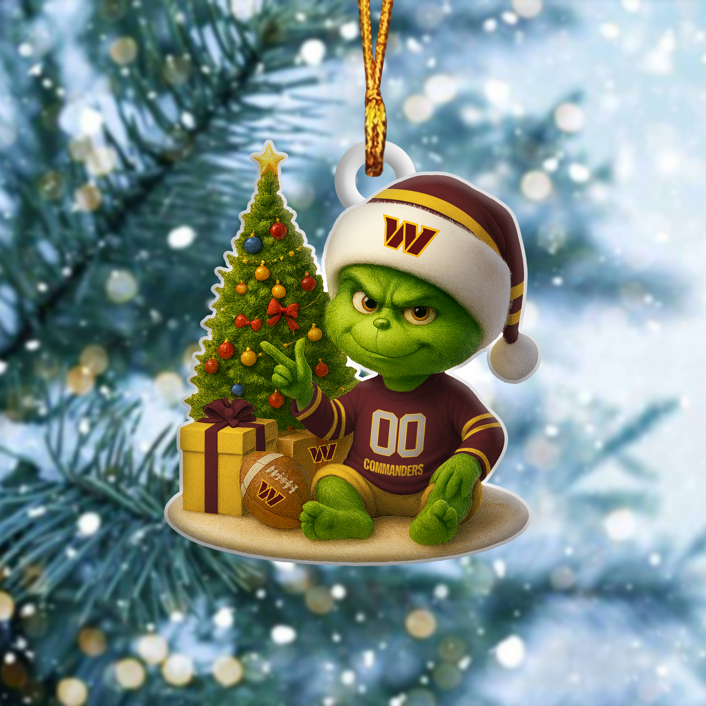 WC NFL x Grinch Premium Ornament DDT NTL