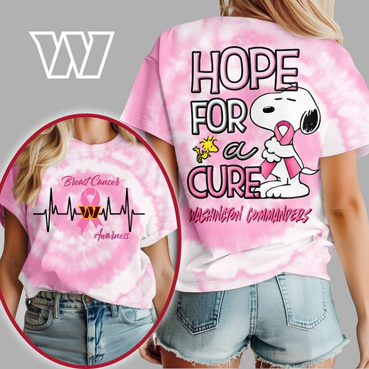 WC Premium Breast Cancer Awareness Snoopy Hope For A Cure Shirt DDT NTL