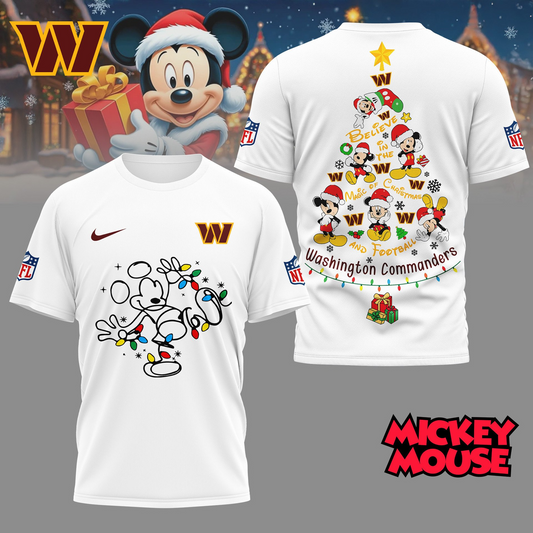 WC Premium NFL Mickey Mouse Christmas 3D Shirt DDT CTND