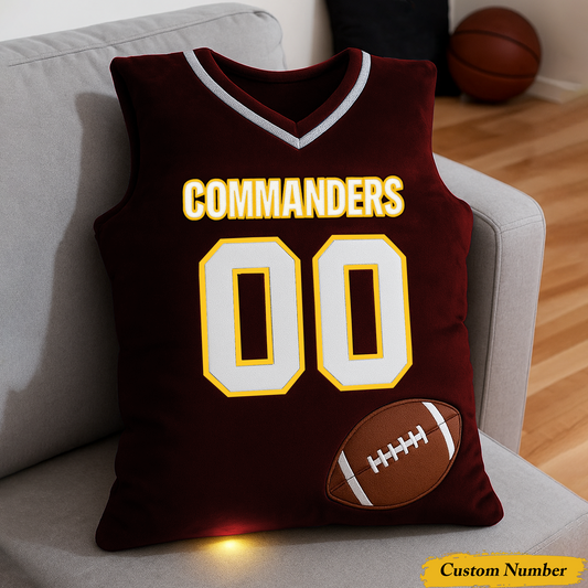 WC x NFL Personalized Graphic 3DPrint Football Jersey Pillow DDT CTND