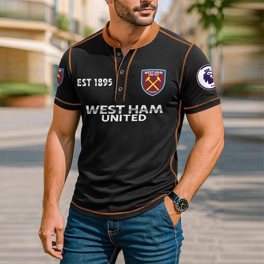 WES Premium Men's Short Sleeve Henleys DatND DVT