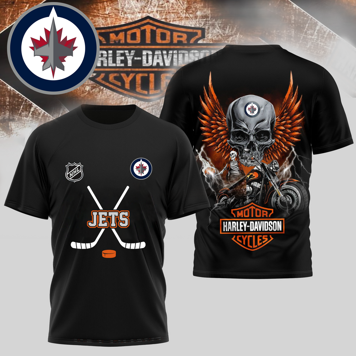 WJ Premium NHL Motorcycle 3D Shirt DDT CTND